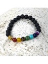 7 chakras and lava stone bracelet