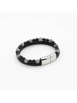 Découvrez nos bracelets en Onyx et Jasper Grey