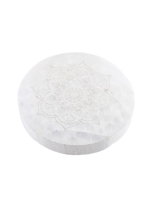 Recharging plates in white selenite of Morocco