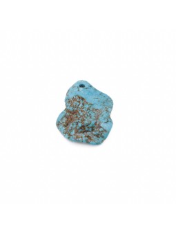 Raw turquoise pendants