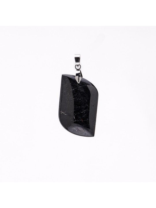 S-shaped pendant in black tourmaline