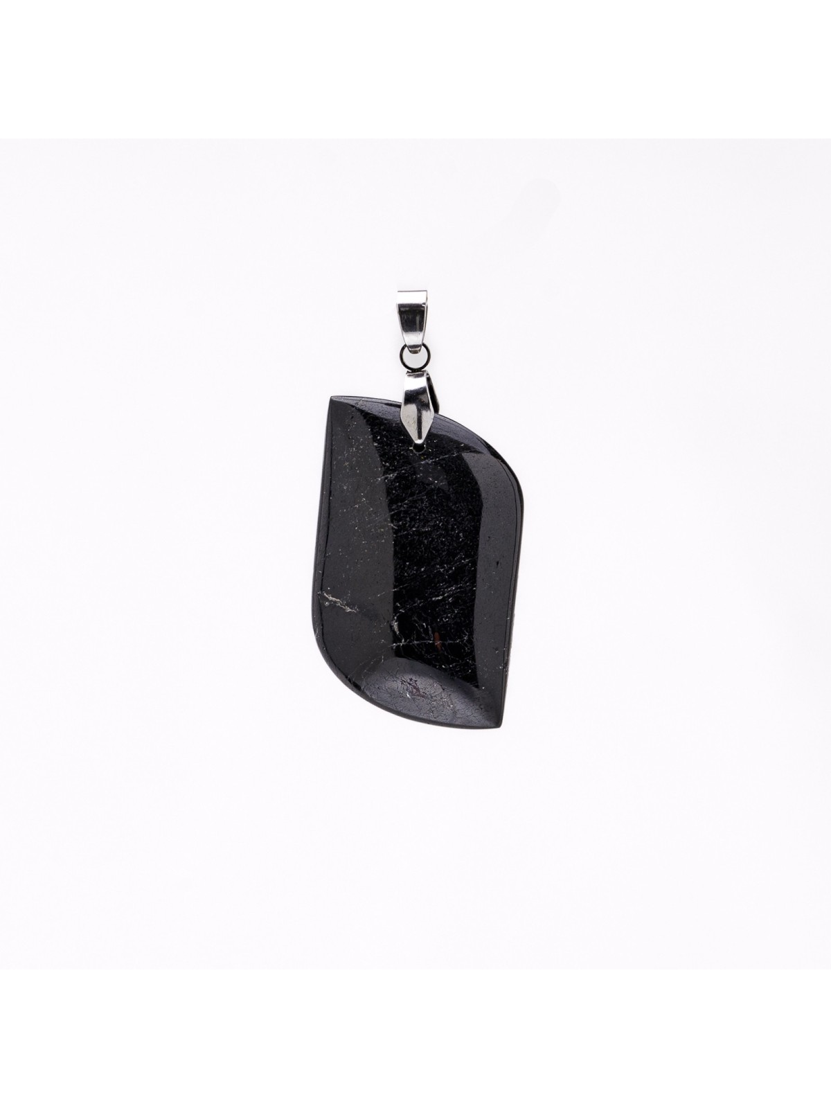 S-shaped pendant in black tourmaline