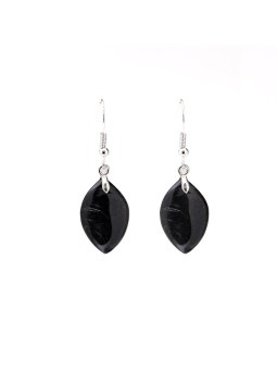 Earrings in black tourmaline