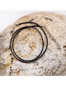Black rubber cord with closing hook