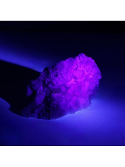 Fluorescent white calcite rose