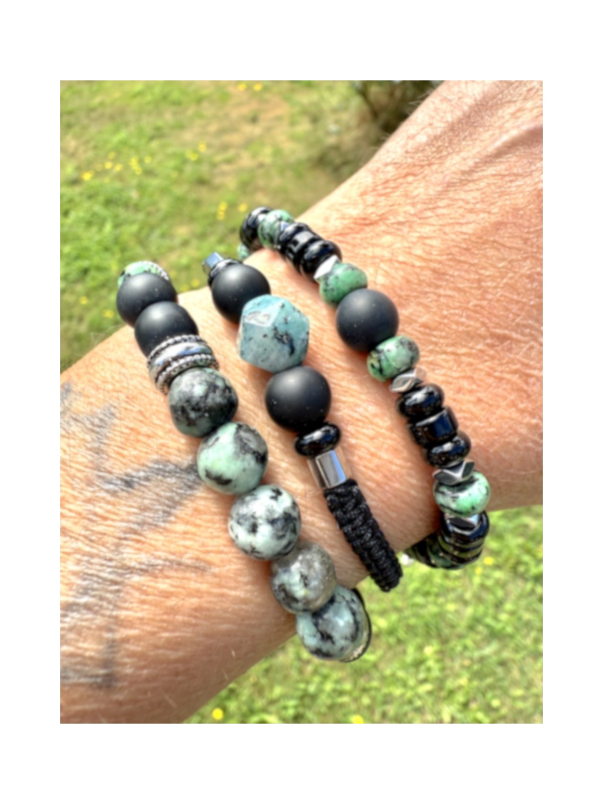 Discover our bracelets in green turquoise