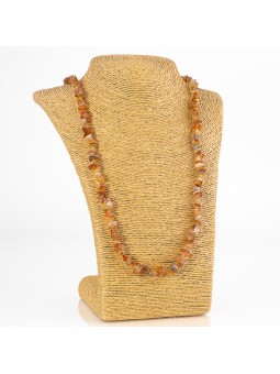 Collier de chips Corniola: Style et Vitalité dans un seul bijou