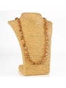 Collier de chips Corniola: Style et Vitalité dans un seul bijou