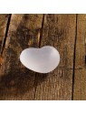 Coeur en sélénite "satiné"