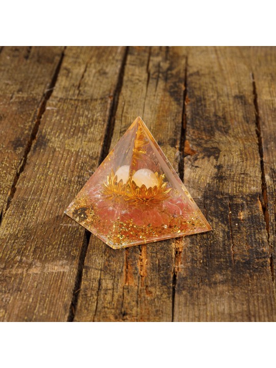 Pyramid Ordinite avec quartz rose