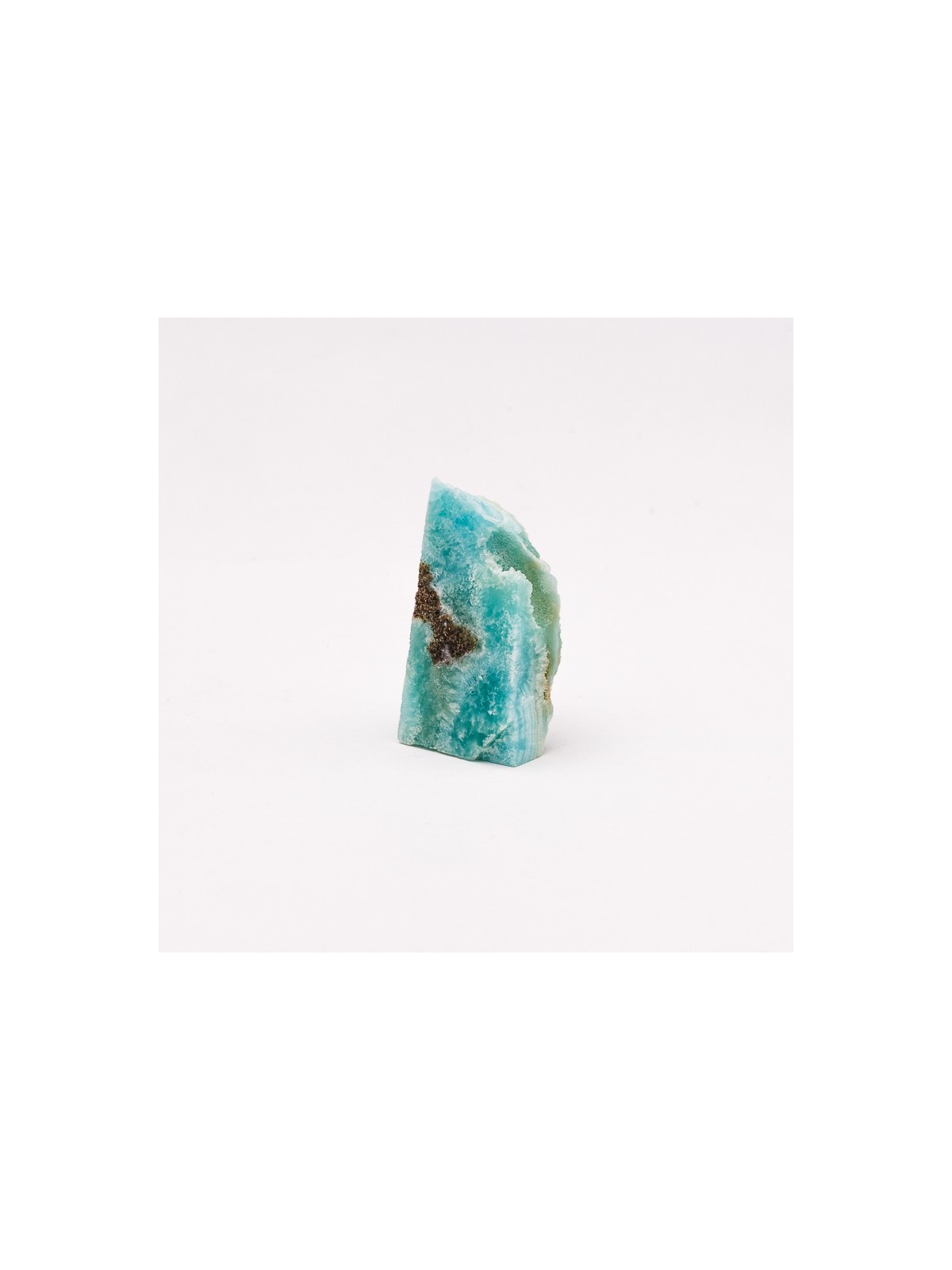 Aragonita azul cruda