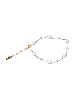 Bracelet/Cavigliera in river pearls