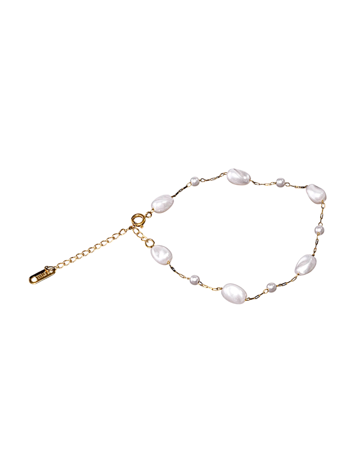 Pulsera/Cavigliera en perlas de río