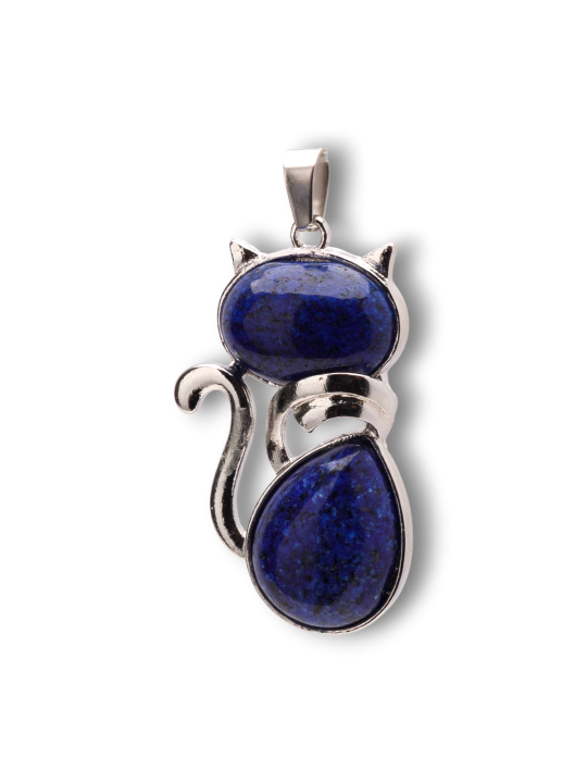 Katzenanhänger in Lapislazuli