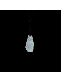 Raw aquamarine pendant