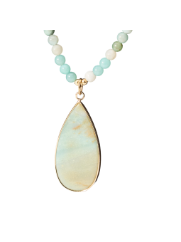 Halskette mit Anhänger in Amazonite